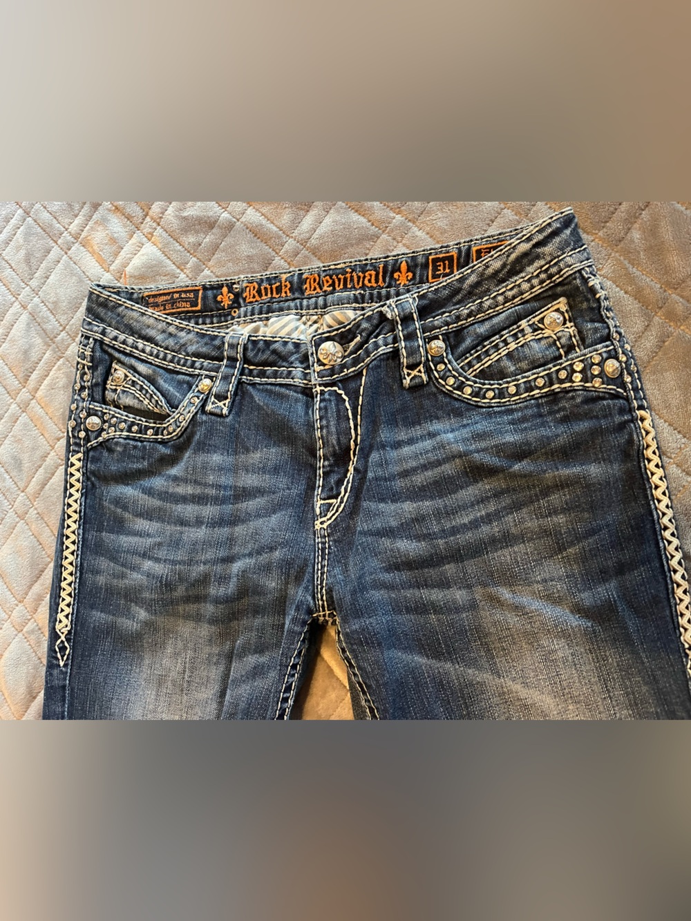 Rock Revival women’s Elaina Boot Jeans size 31 - Picture 3 of 6